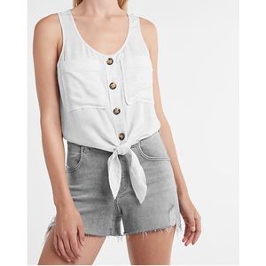 EXPRESS Rayon Tie Front Tank